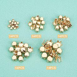 70 pièce 5 styles de griffes en acier inoxydable 304 avec strass&nbsp;STAS-UN0026-74