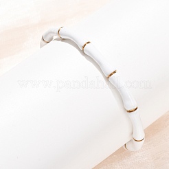 304 Edelstahl Emaille Manschette Armreifen für Damen&nbsp;BJEW-G780-01G