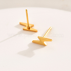 Boucles d'oreilles à tige en acier inoxydable 201 en forme d'éclair&nbsp;NS8933