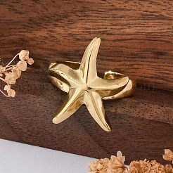 Stafish 304 Edelstahl offene Manschettenringe für Damen&nbsp;RJEW-F174-01G