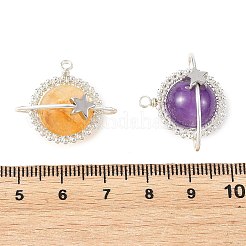 5 Stück 5 Farben natürlicher Labradorit & gelber Hämatoidquarz & Amethyst & Xiuyan-Jade & grüne Jade&nbsp;PALLOY-TA00431