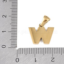 Breloques alphabet coquillage blanc naturel&nbsp;STAS-M338-02G-W