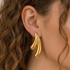 Boucles d'oreilles à clous irrégulières en acier inoxydable 304 pour femmes&nbsp;VJ2407-2