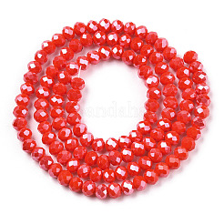 FilI di perline in vetro placcato&nbsp;X1-EGLA-A034-P6mm-A10