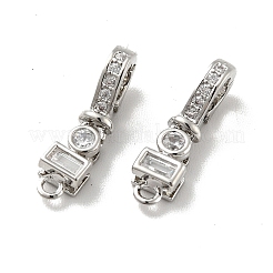 Fermoirs repliables en laiton micro pave zircone cubique transparente&nbsp;LS-KK-G419-31P