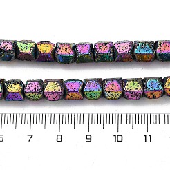 Hebras de cuentas de roca de lava natural galvanizada&nbsp;G-A256-D01-01H