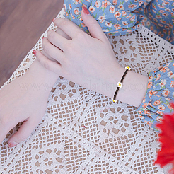 12 Stück 12 Stil Glassamen geflochtene Blumen Stretch-Armbänder Set&nbsp;BJEW-AN0001-14