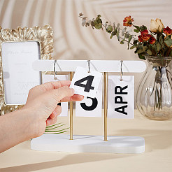 Holz-Flip-Ewiger Tischkalender&nbsp;DJEW-WH0039-83B