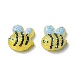 Glitzernde undurchsichtige Harz-Cabochons&nbsp;RESI-E040-01B
