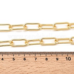 Halsketten mit Büroklammerketten aus Messing für Damen&nbsp;NJEW-B157-20G