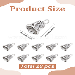 20 pendentif cloche en alliage de style tibétain&nbsp;FIND-LP0002-48