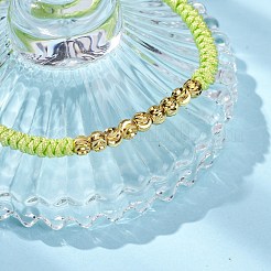 Bracelets en perles tressées en cordon polyester pour femmes&nbsp;BJEW-L698-01G-02