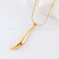 Élégants colliers pendentifs en forme de larme en acier inoxydable pour cadeau&nbsp;JS4161