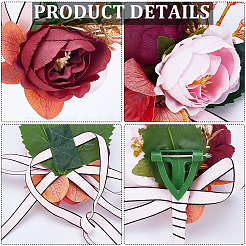 2 Stück 2 Stil Seidenstoff & Kunststoff Kunstblume Handgelenk Corsage & Corsage Boutonniere&nbsp;AJEW-CP0007-26A