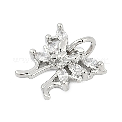 Latón micro pavimenta claro cubic zirconia encantos&nbsp;KK-G522-09P