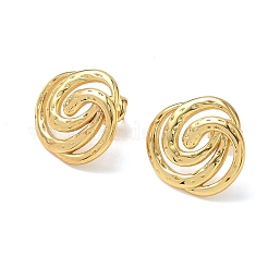 Pendientes de botón de acero inoxidable 304 con diseño de vórtice para mujer&nbsp;EJEW-K333-03G