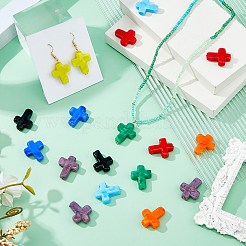 24pcs 8 Farben handgemachte Bunte Malerei-Perlen&nbsp;LAMP-DC0001-27