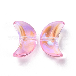 Perles en verre electroplate transparent &nbsp;GLAA-F122-01