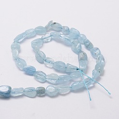 Natürliche Aquamarine Chip Bead Stränge&nbsp;X-G-M298-20