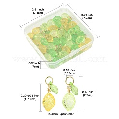 36 ciondolo acrilico al limone in 3 colori&nbsp;PALLOY-FS00059-02