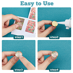 DIY-Kits zur Herstellung blanker Manschettenknöpfe aus Messing mit Kuppel&nbsp;BUTT-DC0001-14