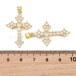 Pendentifs en laiton zircon cubique transparent&nbsp;CU-CBADC6C-08G-02