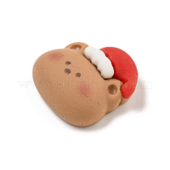 Deko-Cabochons aus undurchsichtigem Harz mit Weihnachtsmotiv&nbsp;CRES-B022-06J