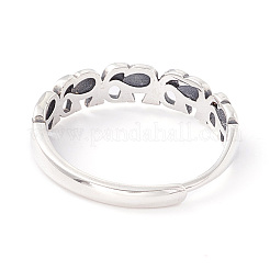 Elefant 925 verstellbare Ringe aus Sterlingsilber für Männer und Frauen&nbsp;STER-G032-03AS