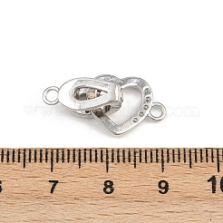 Cierress entrelazados de circonita cúbica transparente micro pavé de latón&nbsp;KK-C075-37P