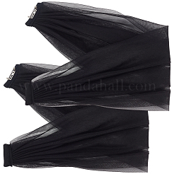 1 par de mangas de encaje nupcial de nailon para mujer&nbsp;AJEW-GF0014-17C