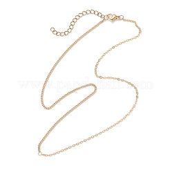 Collane a catena in ottone da 1.5 mm con maglie a maglie larghe per donna&nbsp;NJEW-JN05555-02