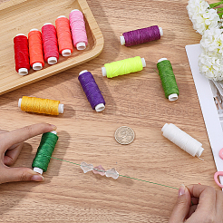 12 Rolle 12 Farben runde gewachste Polyester-Drehschnur&nbsp;YC-CL0001-03A