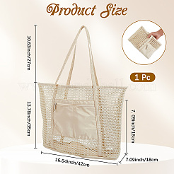 Borse tote da donna in poliestere intrecciato&nbsp;AJEW-WH20072-26A
