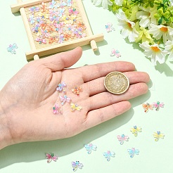 60 Stück 6 Farben durchscheinende Harz-Cabochons&nbsp;RESI-YW0005-76