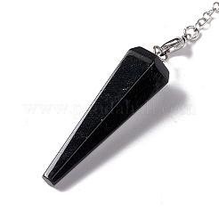 Gemischte Edelstein-Hexagonal-Spitzkegel-Wünschenpendel-Anhänger&nbsp;G-G983-05P
