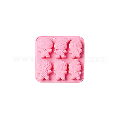 Moules en silicone pour statue de bonhomme en pain d'épice de noël&nbsp;LS-DIY-CJC0009-05