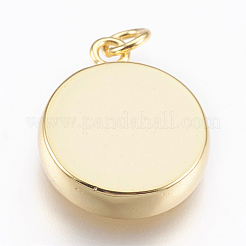 Pendente basi di cabochon in ottone&nbsp;X-KK-P146-06G
