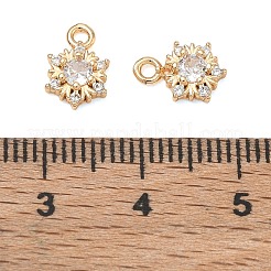 Breloques en laiton zircon cubique transparent&nbsp;CU-CBAB0CF-23G