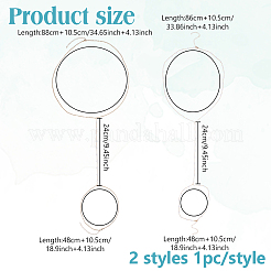 2 Stück 2 Stile Zinklegierung mit ABS-Imitationsperle Körperkette für Frauen&nbsp;AJEW-HY0002-12