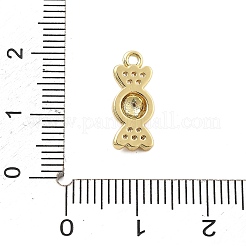 Pendentifs avec zircon cubiques à micro-pavés en laiton&nbsp;KK-L228-24G-04