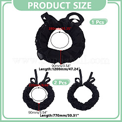 Cuello de encaje con volantes de gasa&nbsp;AJEW-WH0007-63B