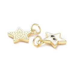 Ciondoli in vero smalto in ottone placcato oro 18k&nbsp;KK-L206-019G