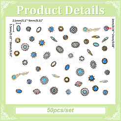 50 pz cabochon in lega smaltata&nbsp;OCOR-WH0521-158