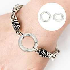 2 Stück rhodinierte 925 Sterling Silber Federtorringe&nbsp;STER-GO0001-14