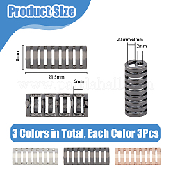9 Stück 3 Farben Legierung Uhrenarmband Adapter Anschlüsse&nbsp;FIND-DC0004-29