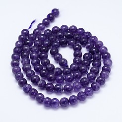 Natürlichen Amethyst runde Perle Stränge&nbsp;LS-G-M212-12mm-01B