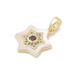 Pendentifs avec zircon cubiques à micro-pavés en laiton&nbsp;KK-Q030-04B-G