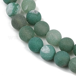 Chapelets de perles en agate naturelle de Druzy&nbsp;G-NH0024-A08-8mm