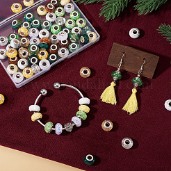 72 Stück 12 Farben Weihnachtsmotiv Harz Unterlegscheibe European Beads&nbsp;RESI-TA0004-88