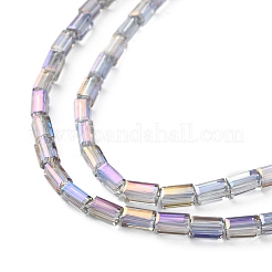 Chapelets de perles en verre transparent électrolytique&nbsp;EGLA-H106-01A-FR01